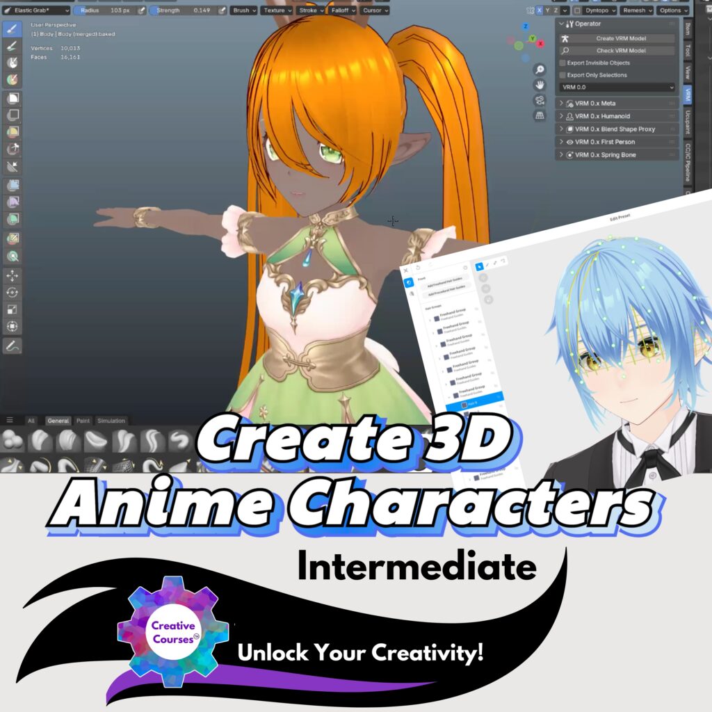 Create 3D Anime Characters in Blender & Vroid Studio | 5-Day Camp