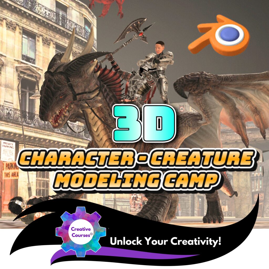 3D Character & Creature Modeling in Blender | 5-Day Camp (Intermediate)