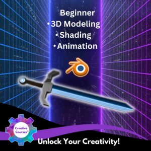 Beginner 3D Modeling, Shading, Animation Class for Kids