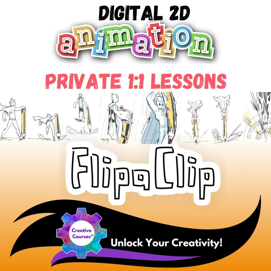 1:1 Private Flip-A-Clip Animation Lessons — All Levels Live Online Classes