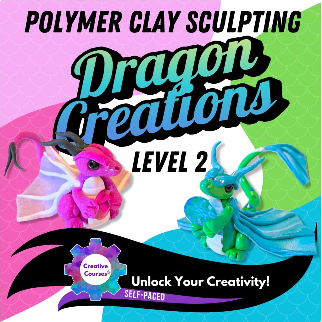 Step-By-Step Polymer Clay Sculpting | Magical Mythical Standing Dragon: Level 2 Self Paced