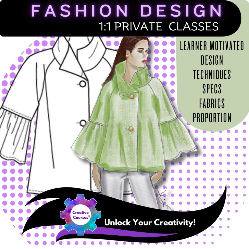 1:1 Private Fashion Design Lessons: Personalized Live Instruction (Beginner–Advanced) Live online classes