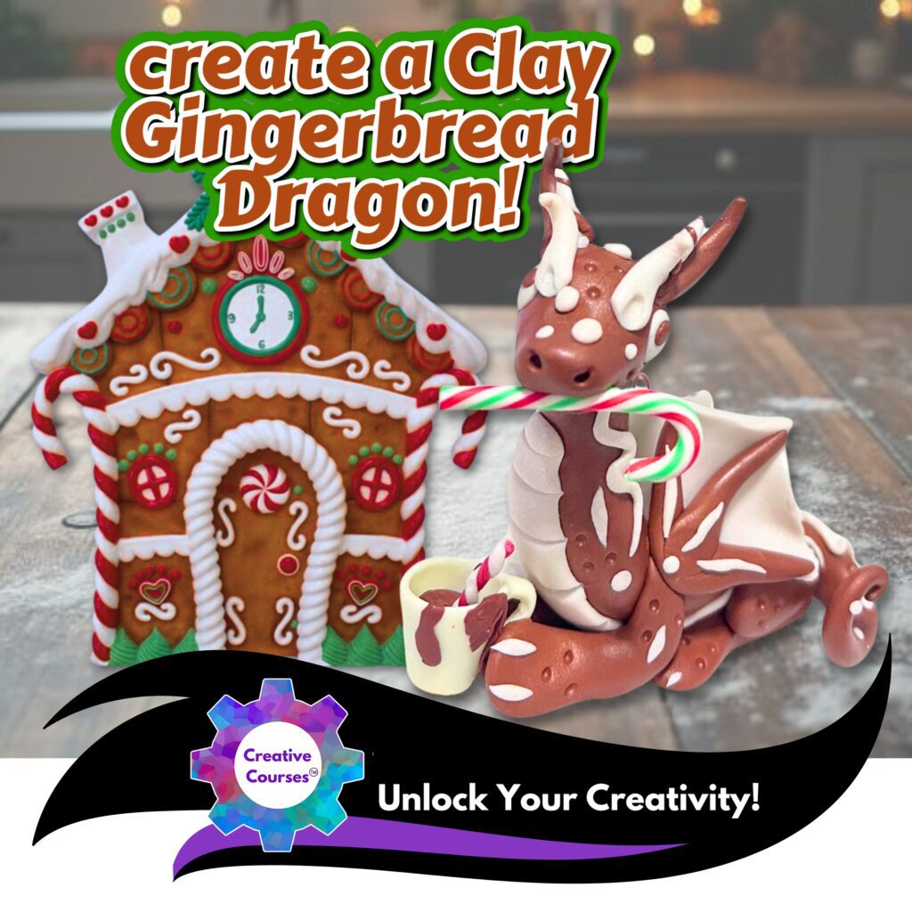 Let's Create Gingy the Gingerbread Dragon! Fantasy Dragon Art Classes for Kids and Teens