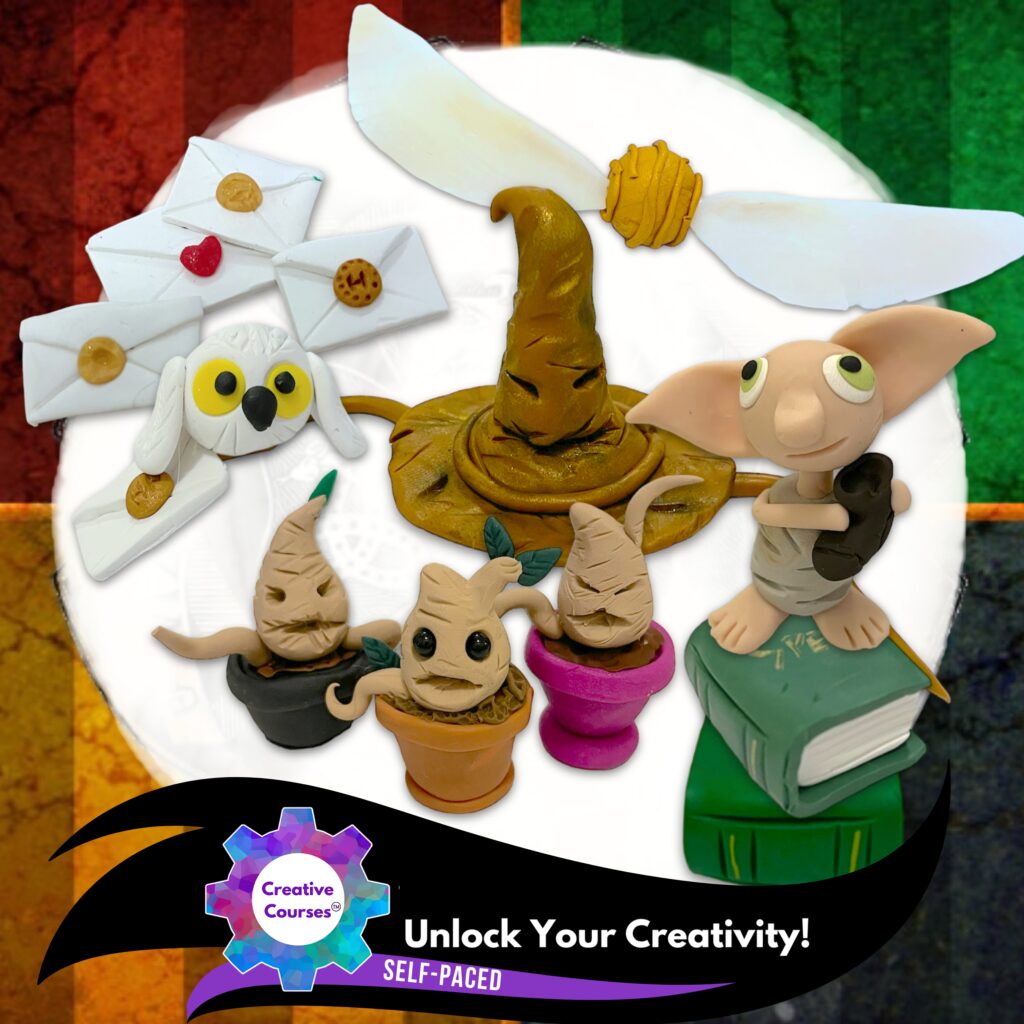 Craft Harry Potter Themed Wizardly Figures With Polymer Clay! Magical Sculpting. Self-Paced Asynchronous