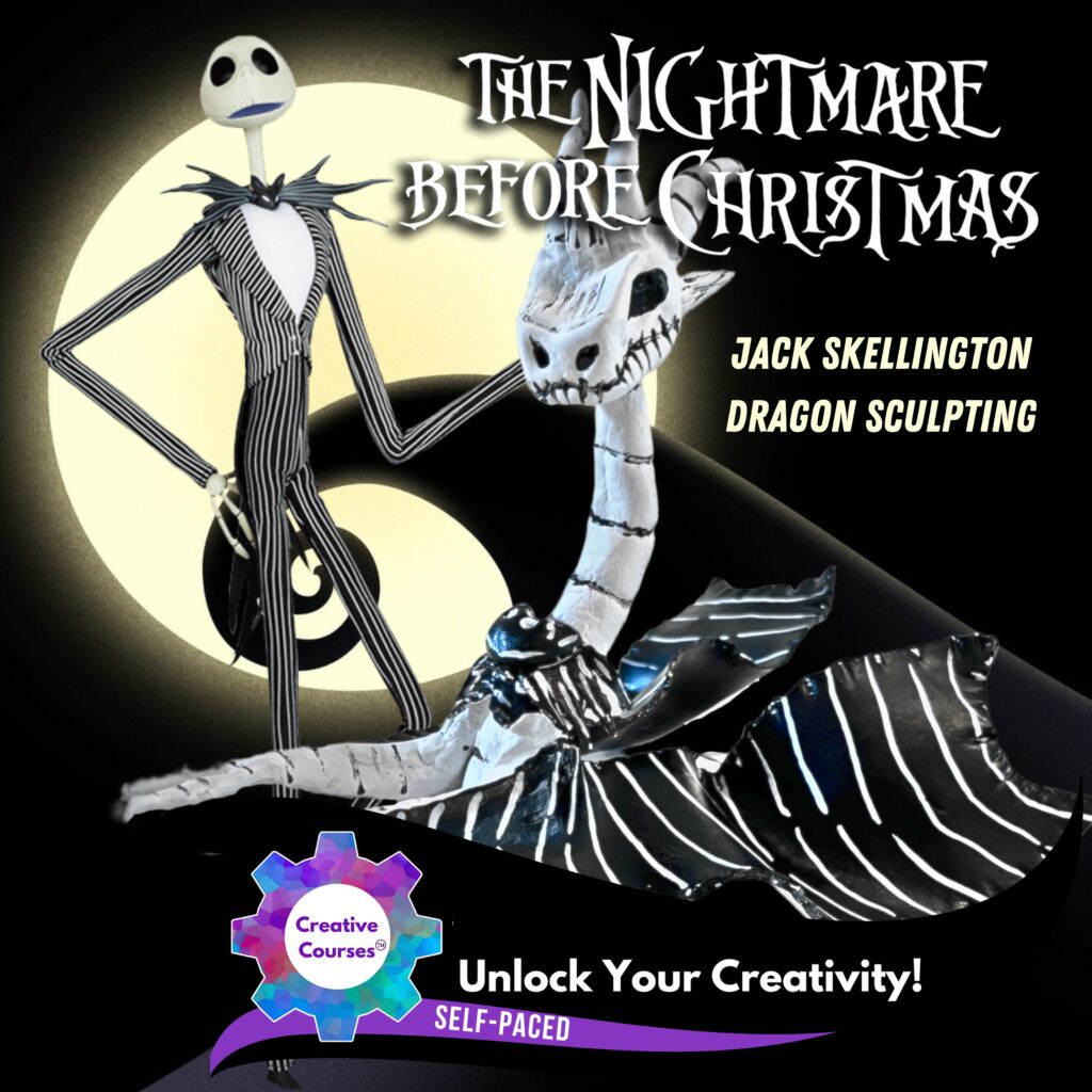 Step-By-Step Clay Sculpting: Nightmare Jack Skellington Dragon Creation! Self Paced #Dragons #JackSkellington