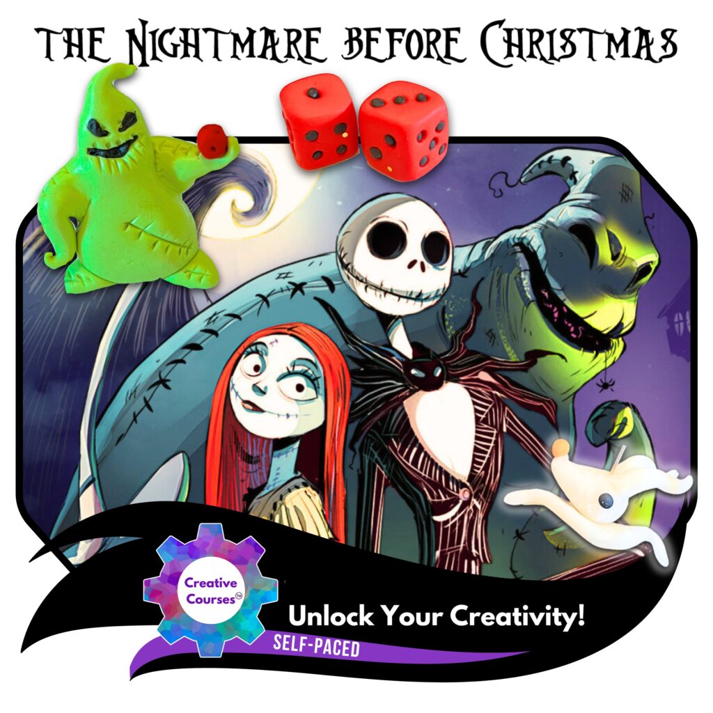 Nightmare Before Christmas Polymer Clay Sculpting Course – All Skill Levels! Self Paced 