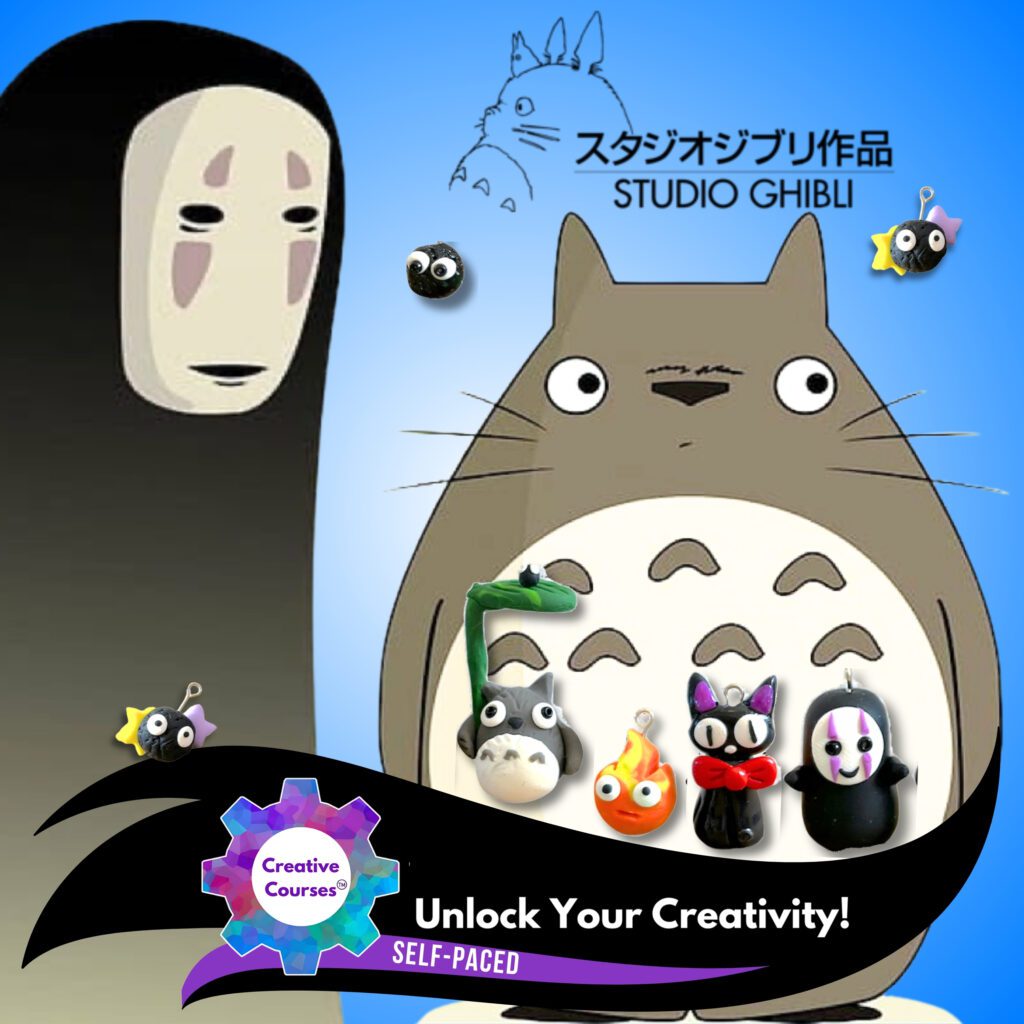 Polymer Clay Sculpting | Studio Ghibli Cute Anime Figures & Miniatures Self Paced #StudioGhibli #PolymerClay #Totoro