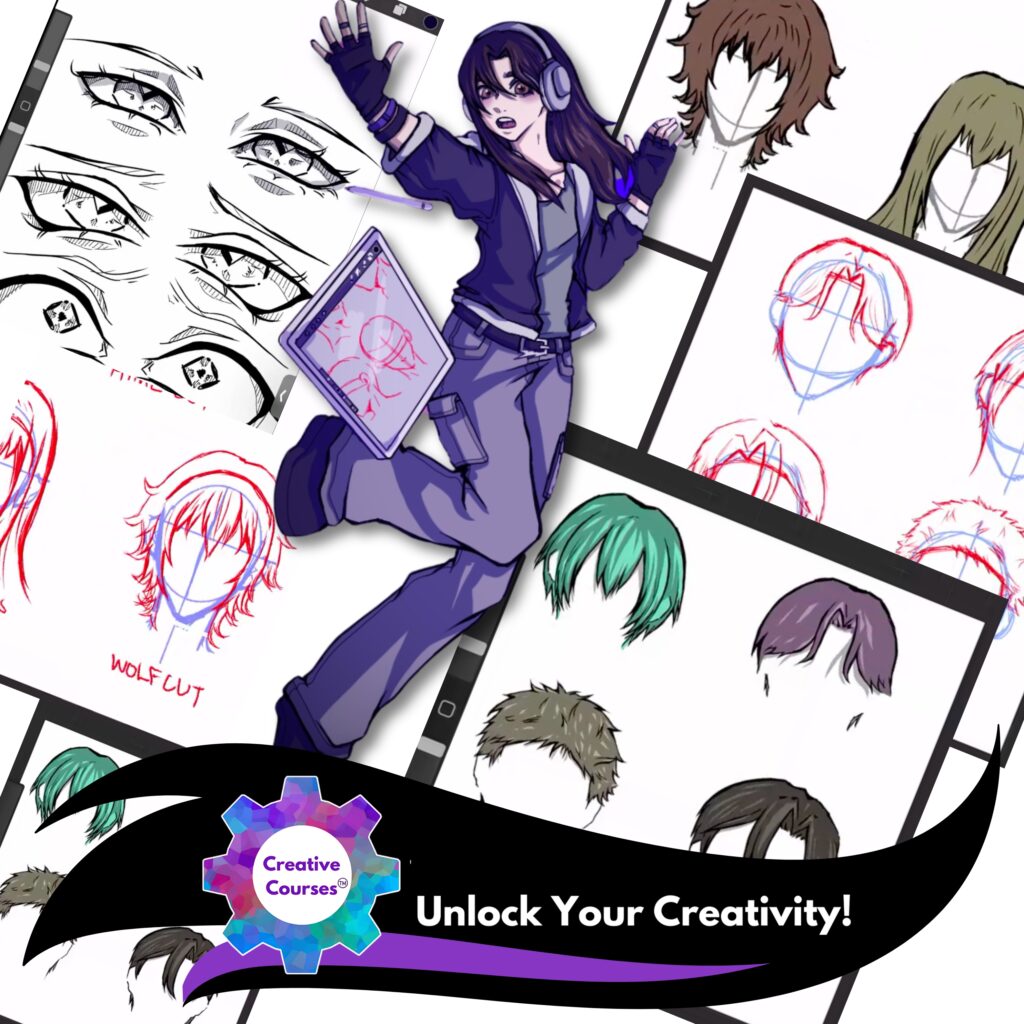 Anime Art Camp: 4-Day Anime Faces & Hair Digital Art Workshop