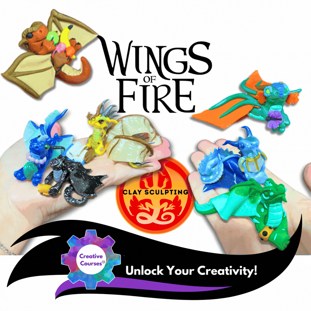 WINGS OF FIRE Inspired Dragon Clay Sculpting Club: Weekly Characters & Social Chats Live Creative Online Classes for Kids