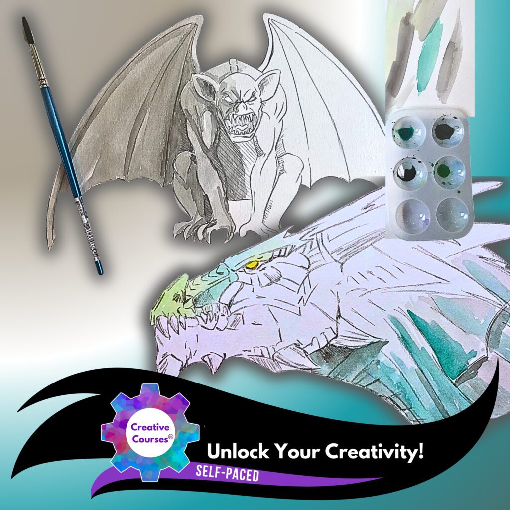 Step-By-Step Drawing | Realistic Dragons & Mythical Beasts Illustration Self Paced
