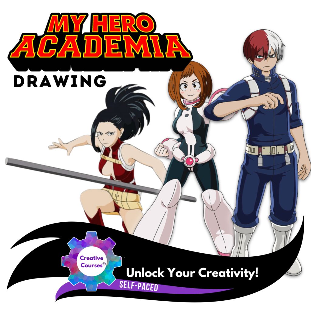 My Hero Academia Anime Drawing: Todoroki, Uraraka, Ochako, Momo & More! Self Paced